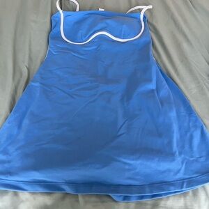 ALO Yoga Blue Dress with White Trim